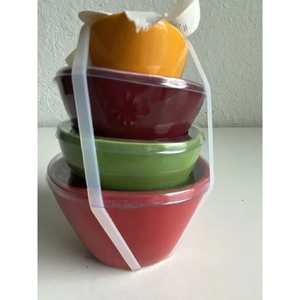 Rae Dunn‎ Vegetable Measuring Cup Set Of 4 Ceramic NEW